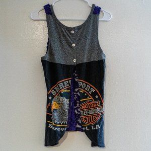 🏍Scrapbook Upcycled Harley-Davidson Top 🏍